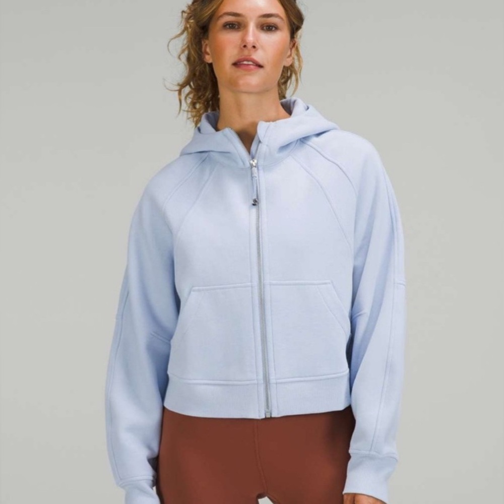 Lululemon Blue Linen Scuba Full Zip